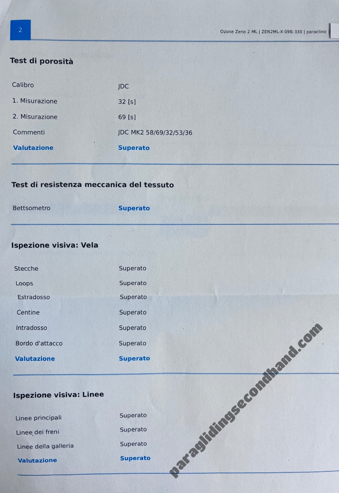 Ozone Zeno 2, ML, 2022, (95-110kg), 260h - Image 7