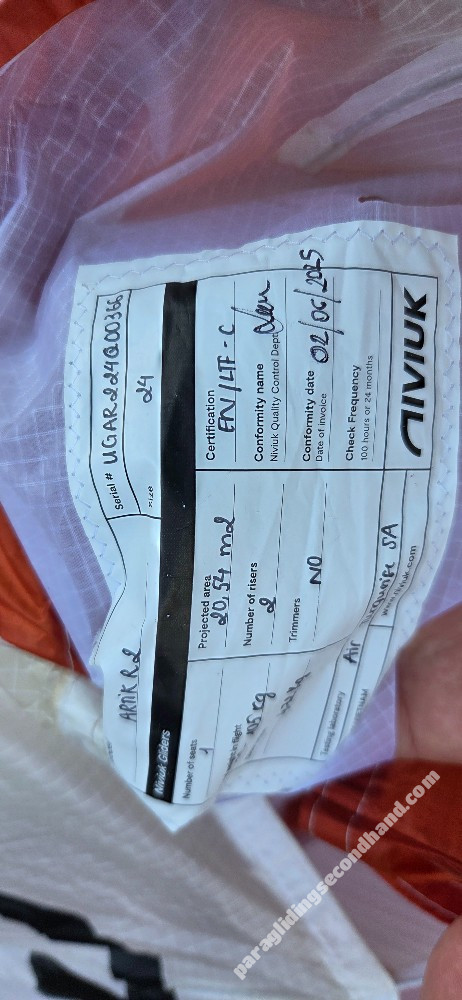 Niviuk Artik R2, 24, 2025, (90-105kg), 110h - Image 3