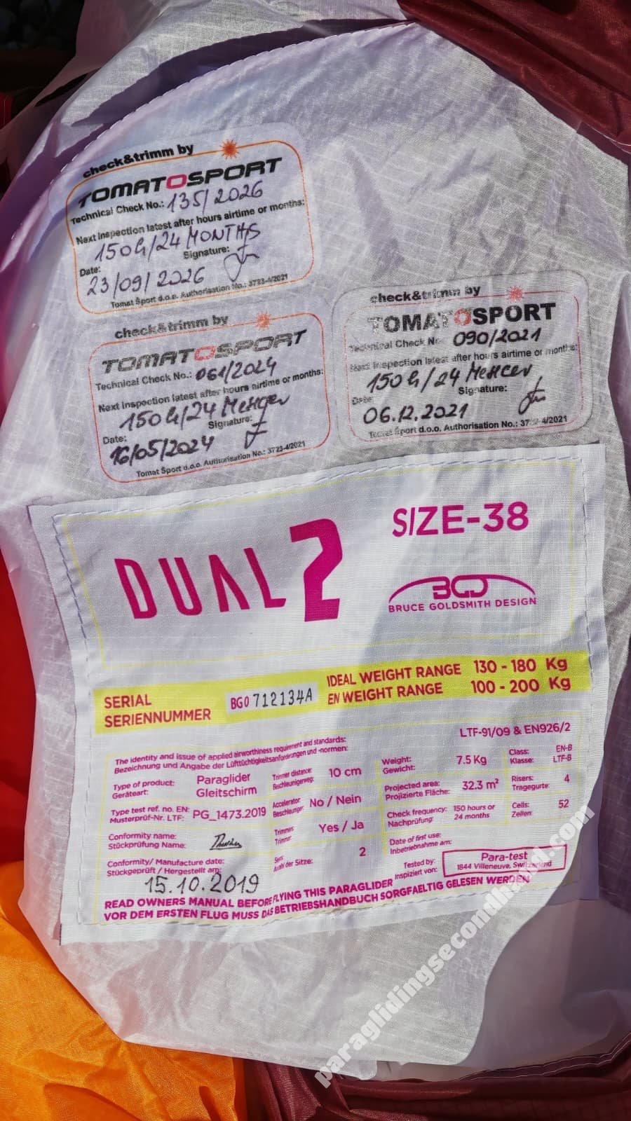 BGD Dual 2, 38, 2009, (130-200kg), 70h - Immagine 2