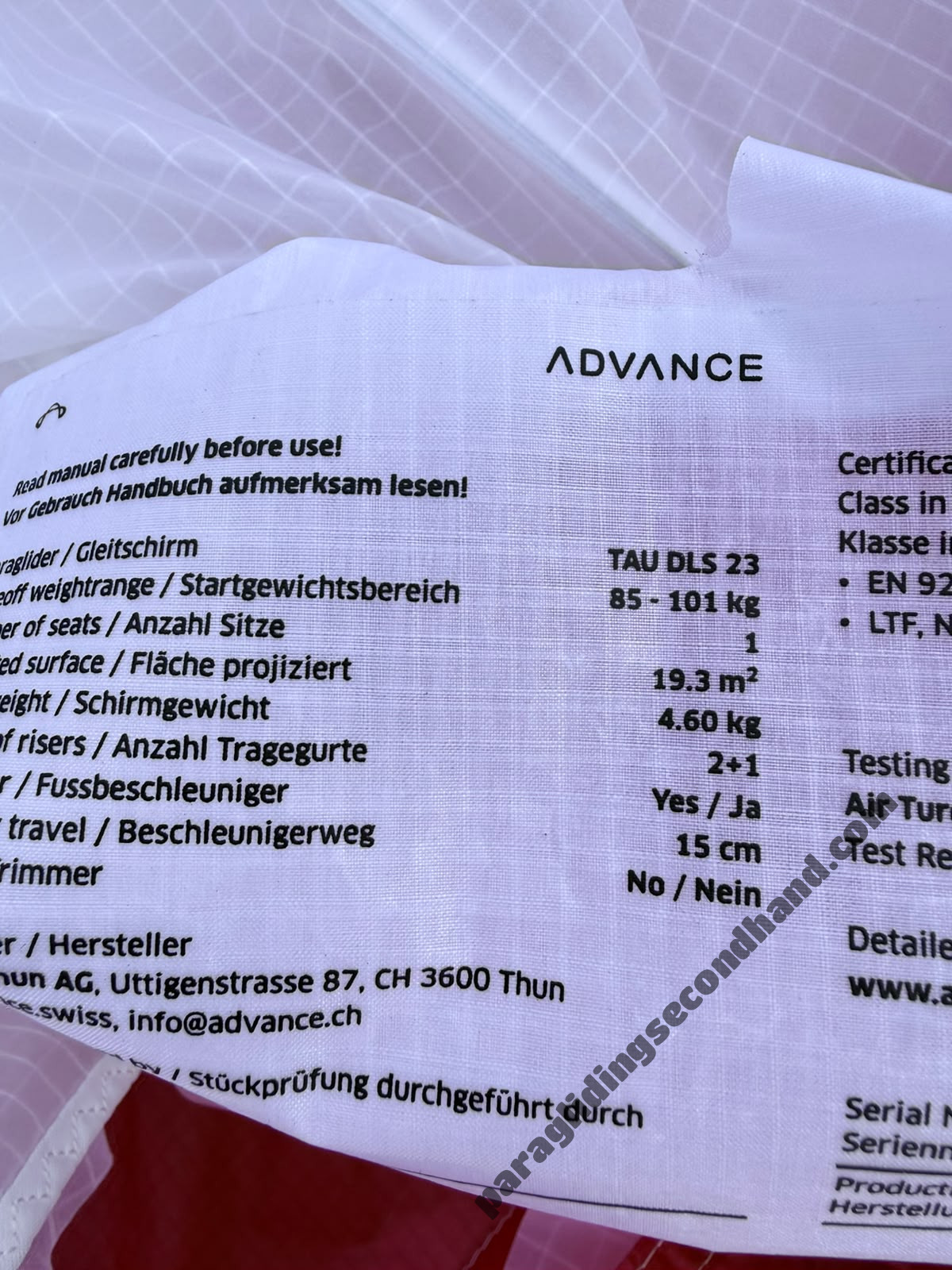 Advance TAU DLS, 23, 2026, (85-100kg), 37h - Image 2