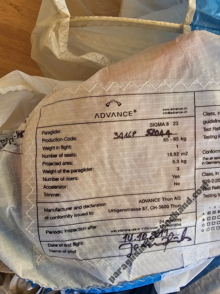 Advance Sigma 8, 23, 2011, (65-85kg), 150h - Bild 6