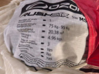 Ozone Rush 6, MS, 2022, (75-95kg), 180h