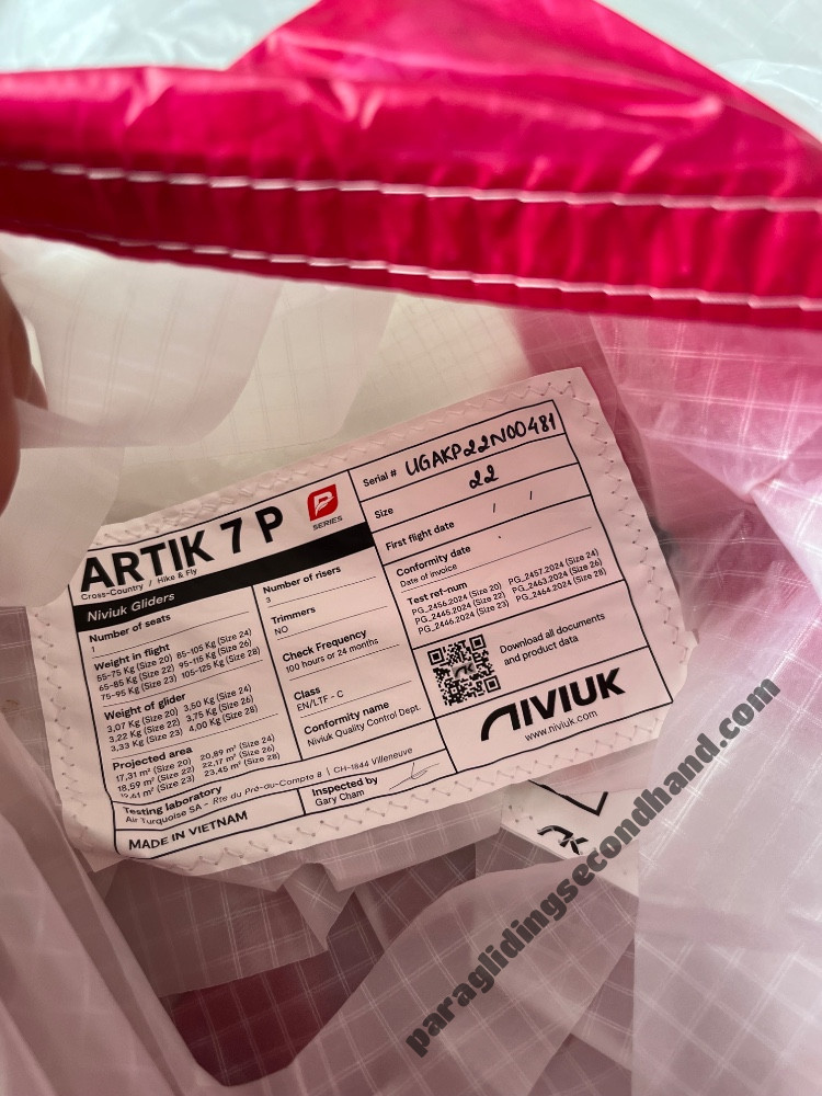 Niviuk Artik 7p, 22, 2025, (65-85kg), 22h - Imagen 2
