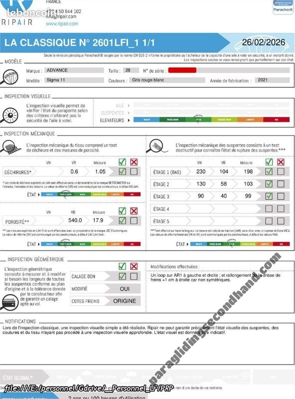 Advance Sigma 11, 28, 2021, (105-128kg), 200h - Imagen 2