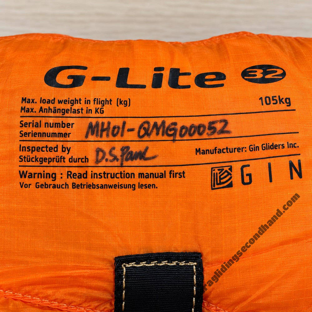 GIN G-Lite 32 Reserve Parachute – 2022 – Excellent Condition - Imagen 3