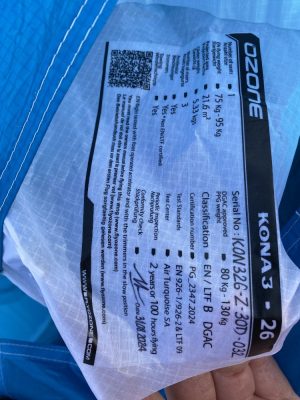 Ozone Kona 3, 26, 2024, (80-130kg), 30h