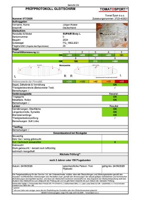 Supair Birdy, L, 2023, (105-130kg), 30h