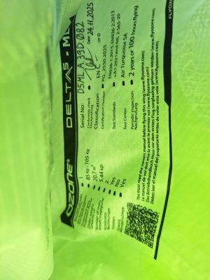 Ozone Delta 5, ML, 2025, (85-105kg), 41h