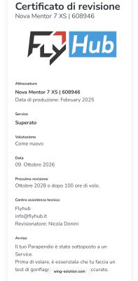 Nova MENTOR 7, XS, 2025, (70-95kg), 20h