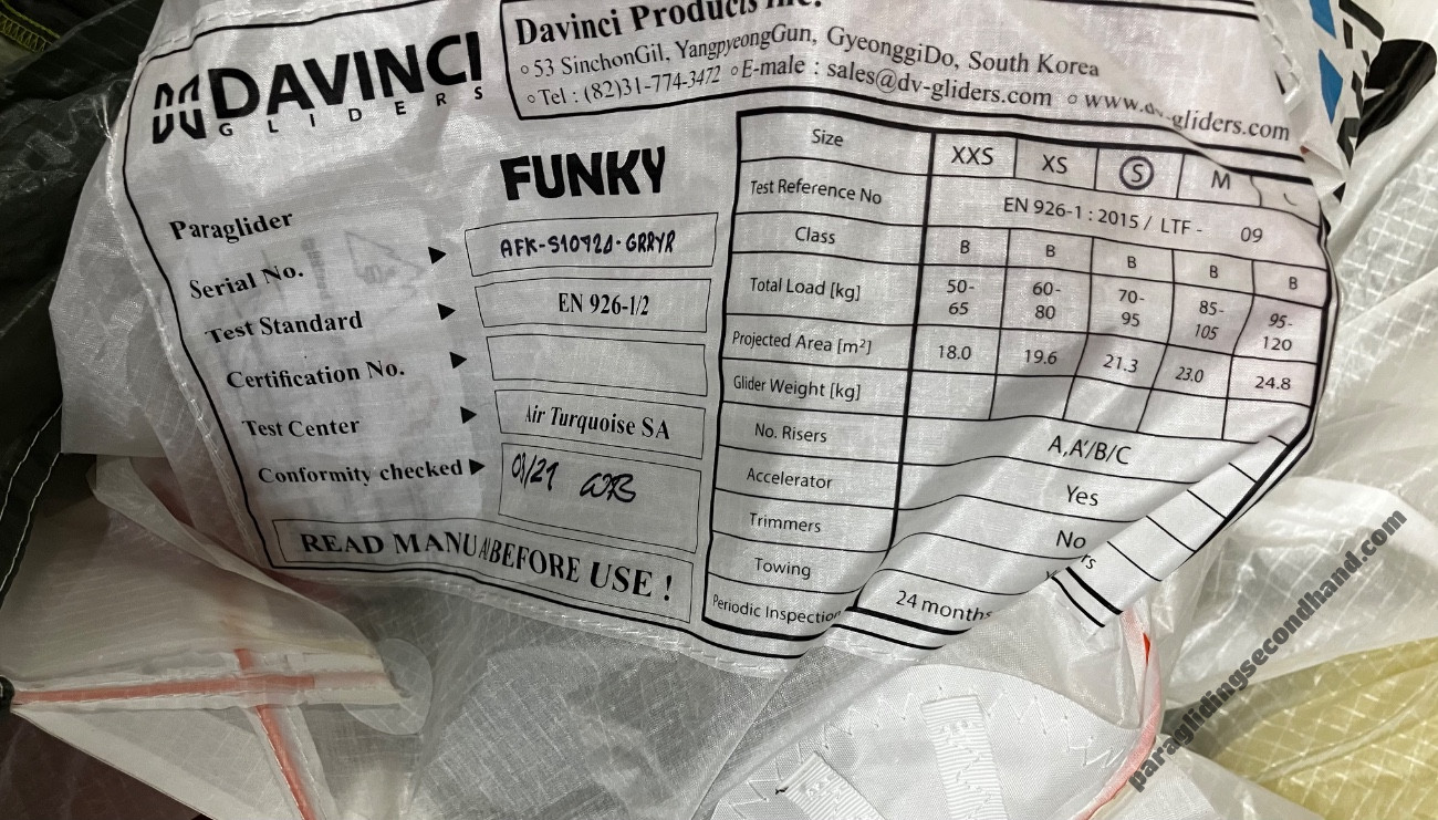 Davinci Gliders Funky, S, 2021, (70-95kg), 50h - Afbeelding 2