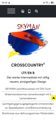 Skyman CrossCountry 2, 25, 2022, (70-95kg), 40h