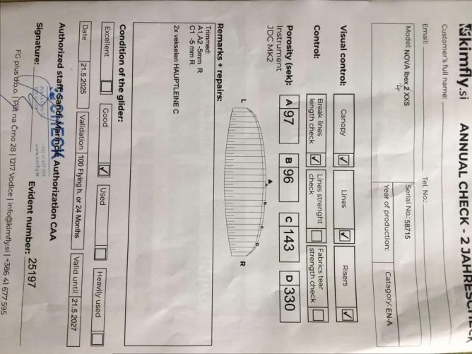 Nova Ibex 4, XXS, 2019, (55-90kg), 20h