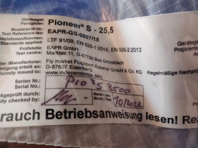 Independence Pioneer 3, S, 2022, (75-95kg), 12h