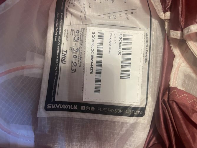Skywalk Chili 5, L, 2023, (105-135kg), 170h