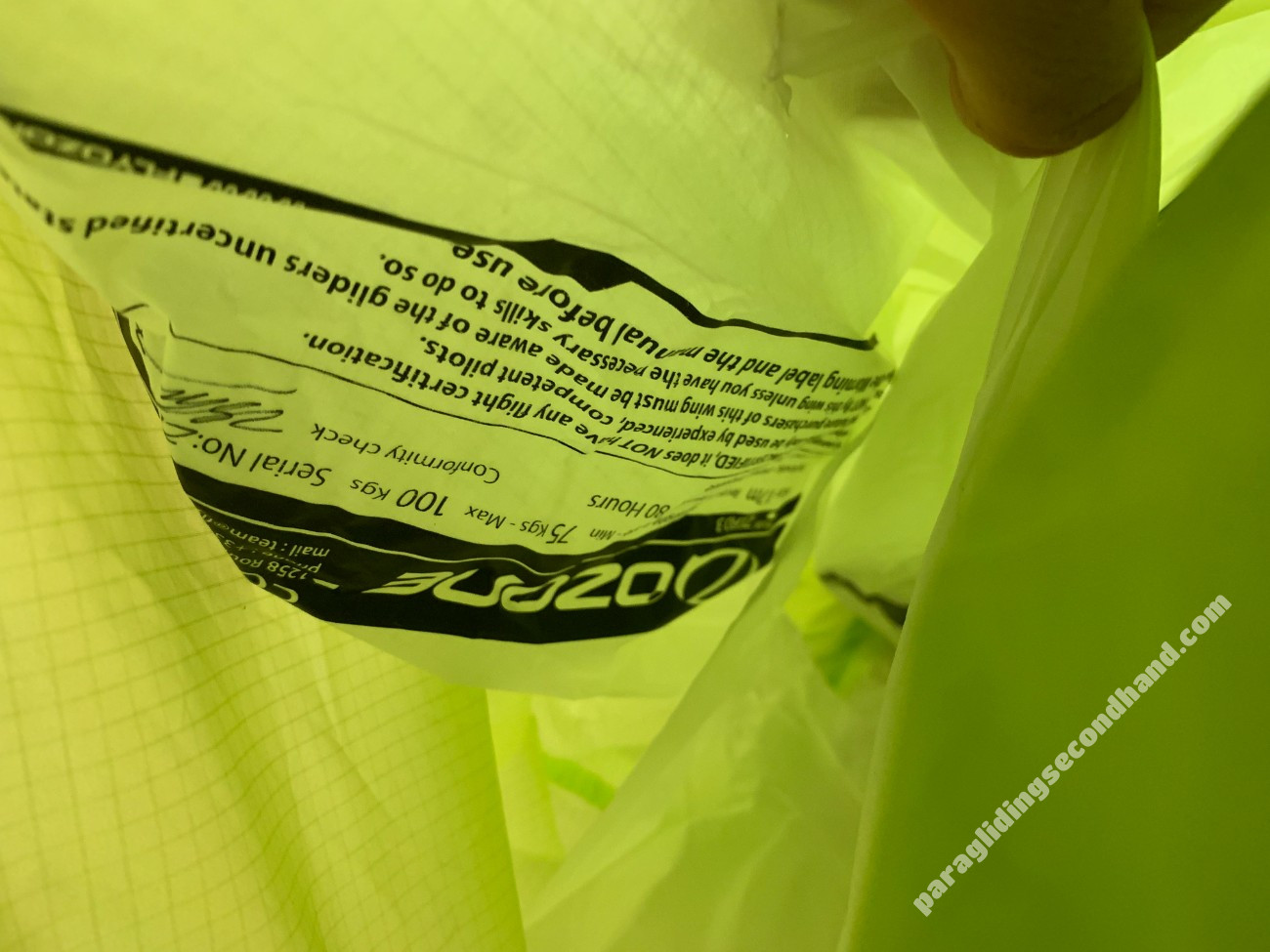 Ozone Zero 3, 17, 2023, (75-100kg), 1h