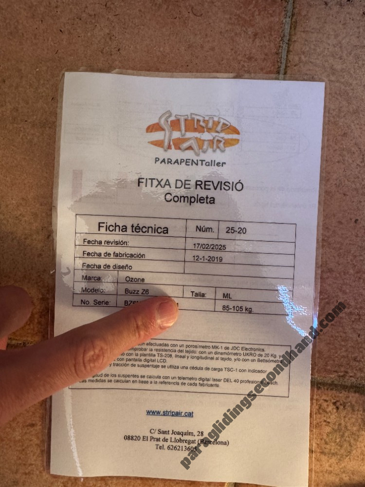Ozone Buzz Z6, ML, 2019, (85-105kg), 150h