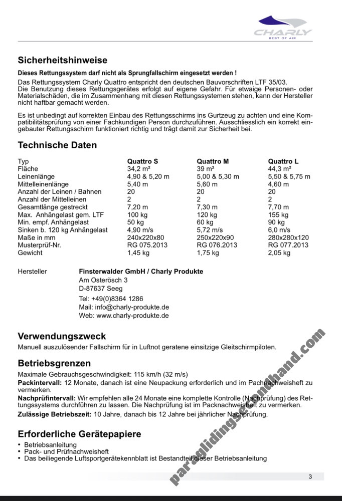 Charly Finsterwalder QUATTRO S (50-100 kg)