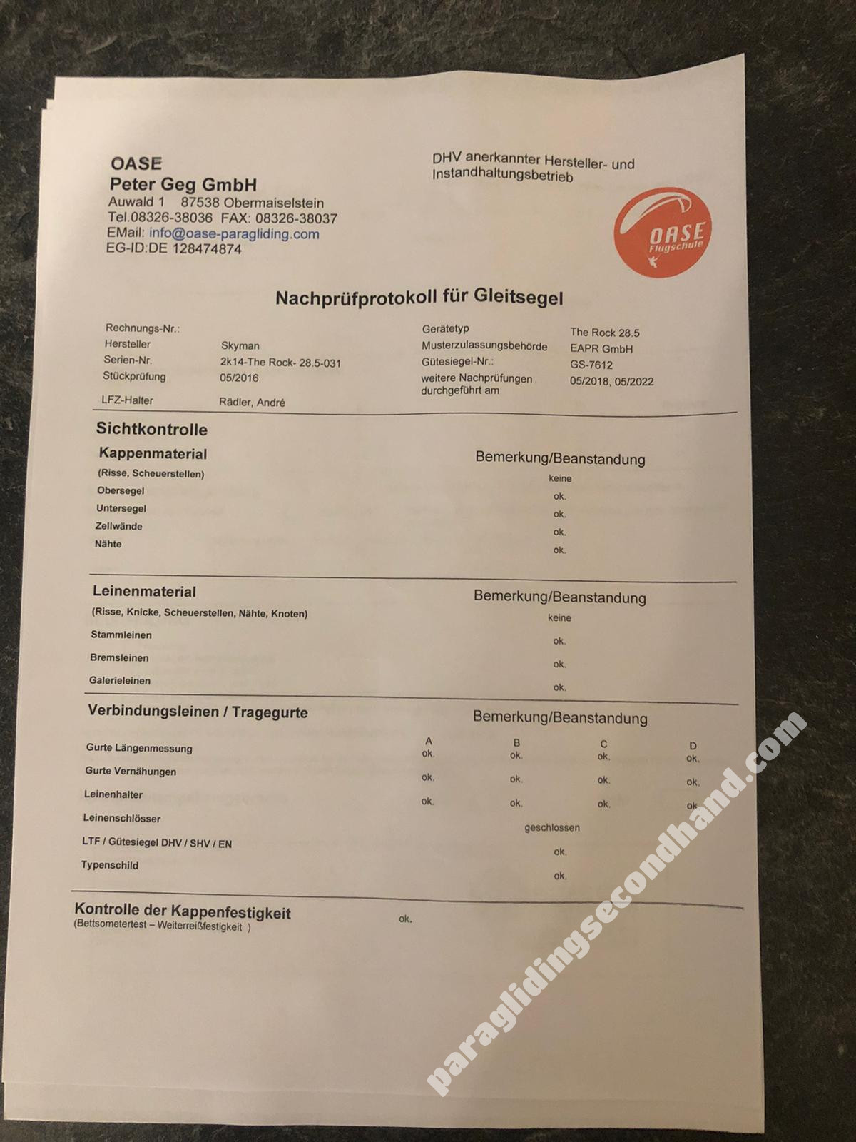 Skyman The Rock, L, 2016, (90-115kg), 50h