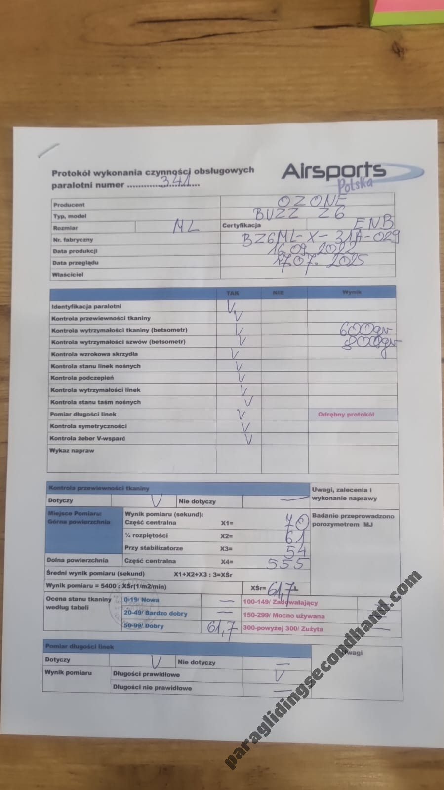 Ozone Buzz Z6, ML, 2022, (85-105kg), 65h
