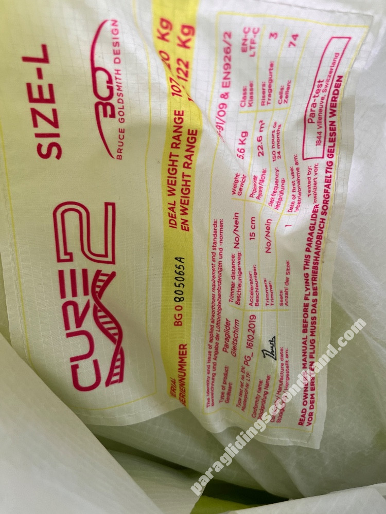 BGD Cure2, Large, 2019, (98-122kg), 120h