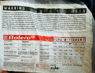 GIN Gliders BALERO, M, 2021, (85-110kg), 50h