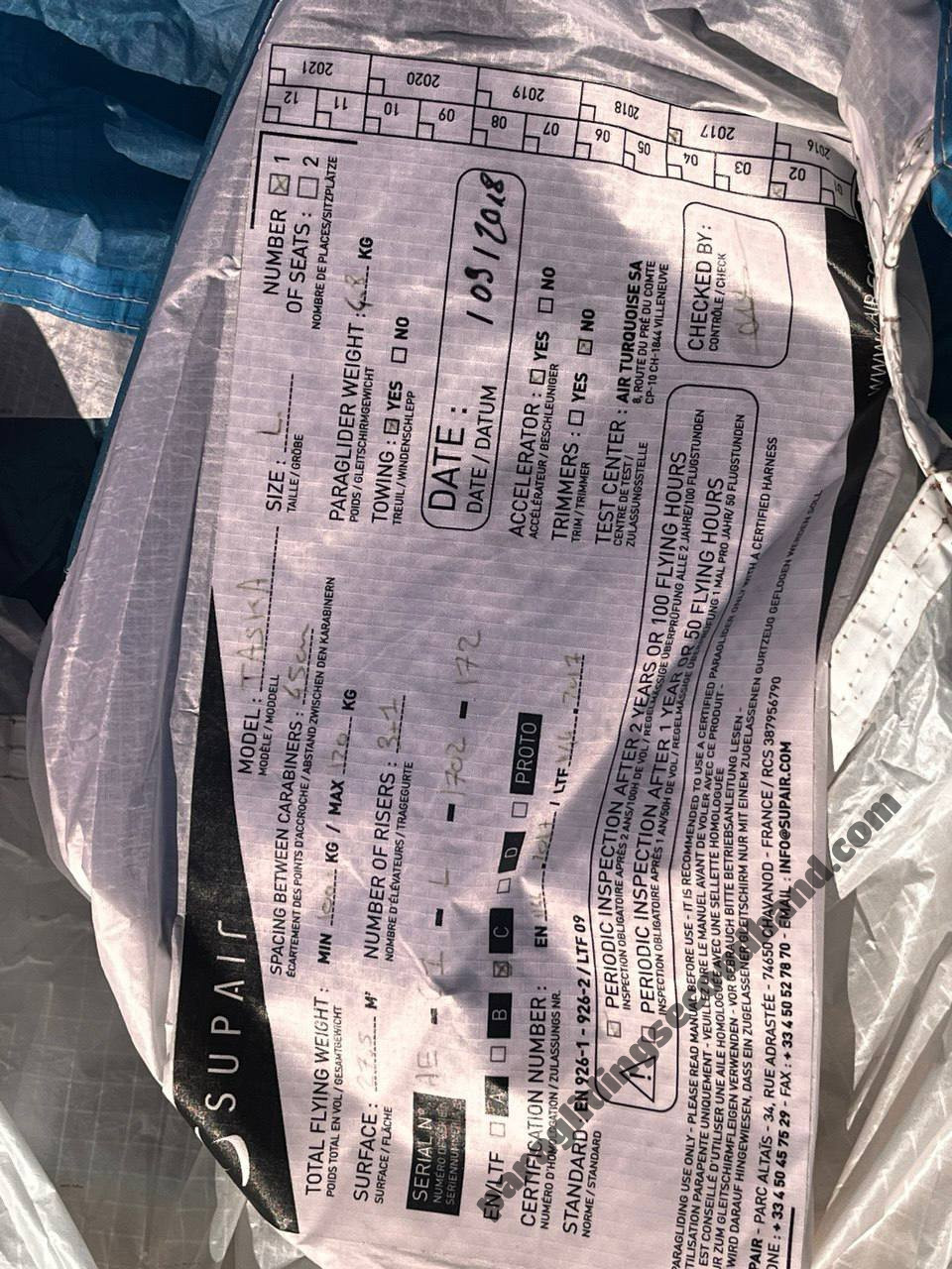 Supair Taska, L, 2018, (100-120kg), 110h