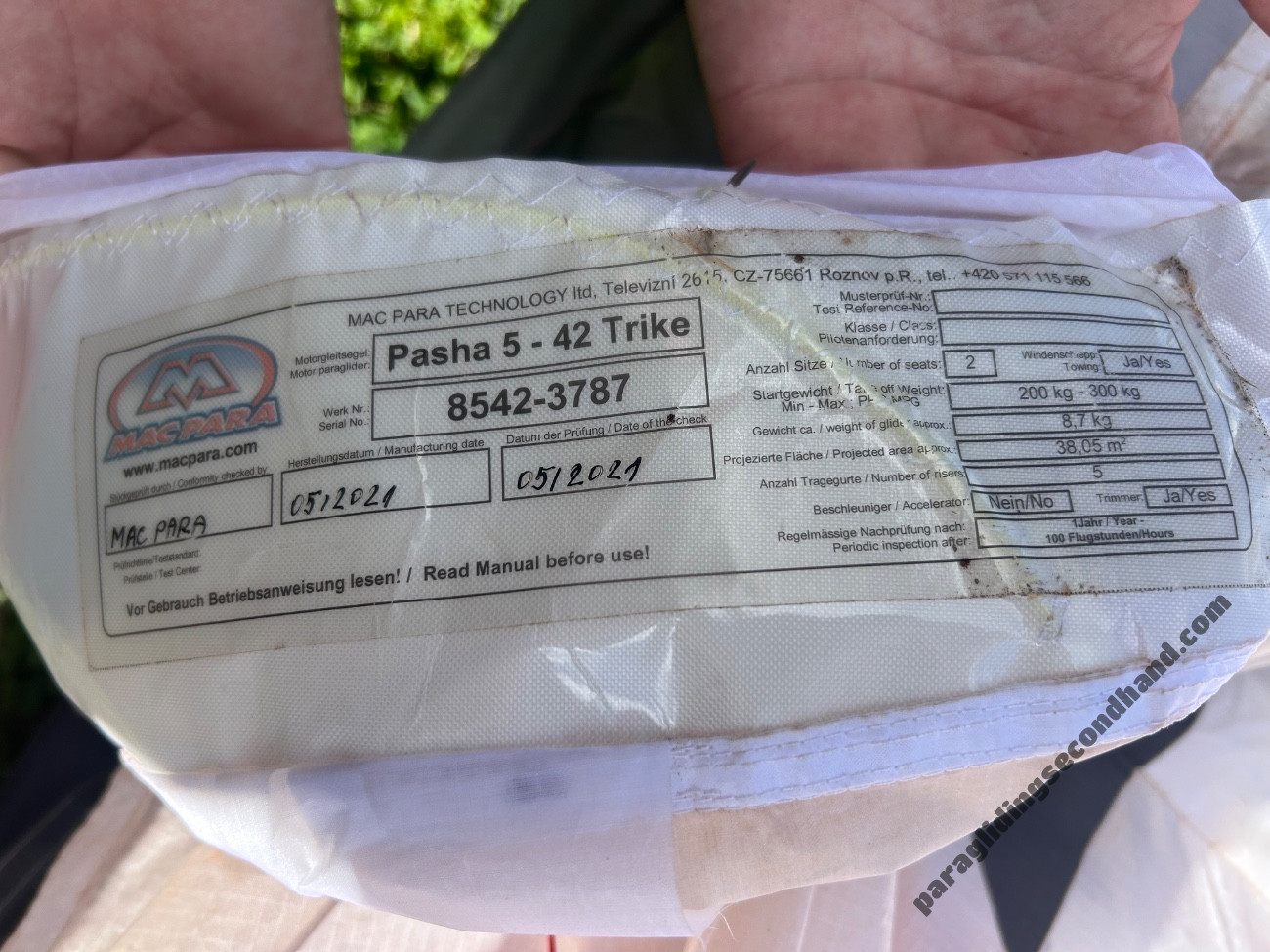 Mac Para Pasha 5 trike, 42,5, 2021, (200-300kg), 80h