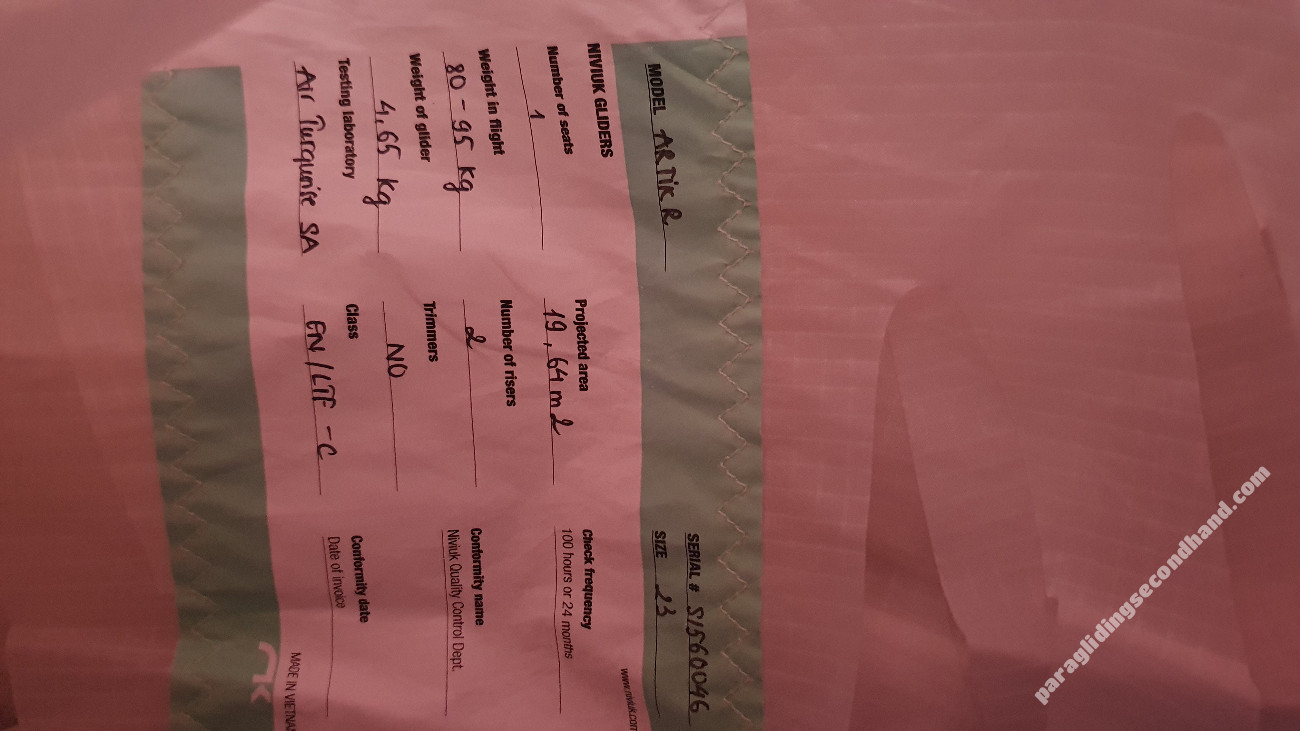 Niviuk Artik R, 23, 2023, (85-95kg), 90h