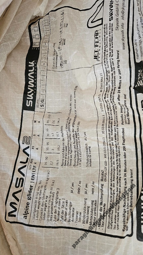 Skywalk Masala 2, M, 2016, (85-105kg), 200h