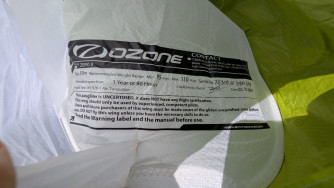Ozone Zero3, 19, 2021, (95-110kg), 10h