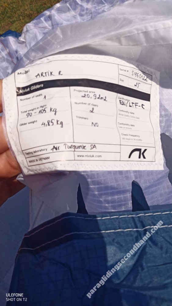Niviuk Artik R, 25, 2023, (90-105kg), 70h