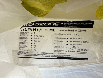 Ozone Alpina 4, ML, 2021, (85-105kg), 215h