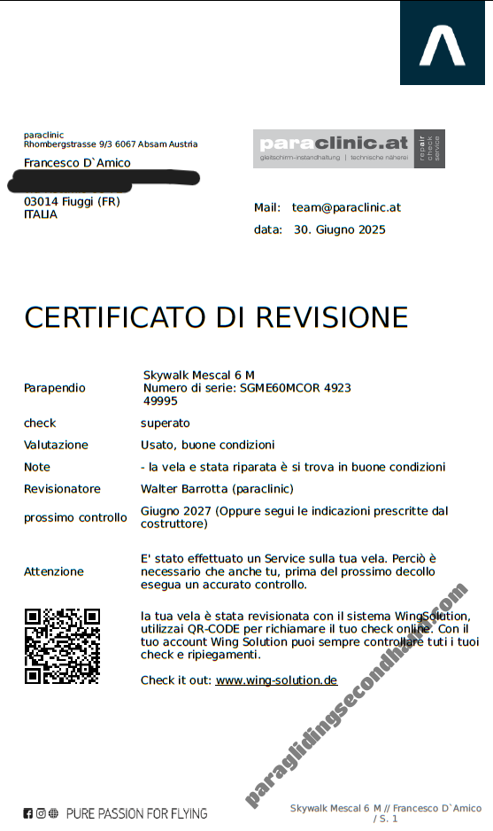 Skywalk Mescal 6, M, 2024, (85-110kg), 60h