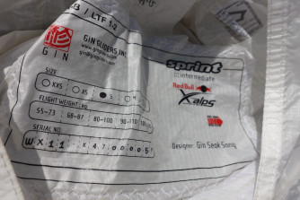 GIN Gliders Sprint X-Alps, S, 2010, (80-100kg), 175h