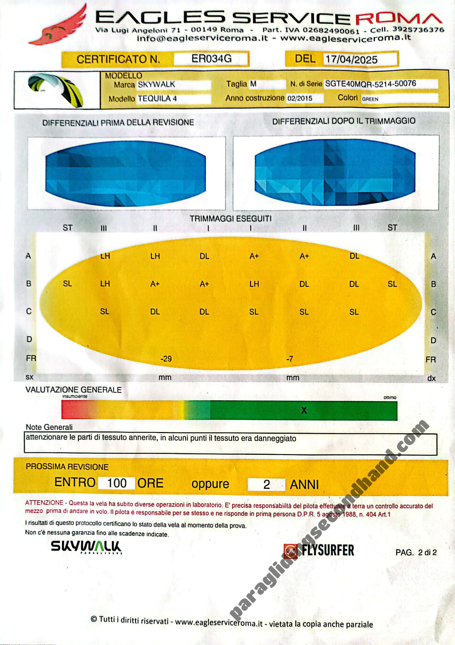Skywalk tequila 4, m, 2015, (85-110kg), 60h