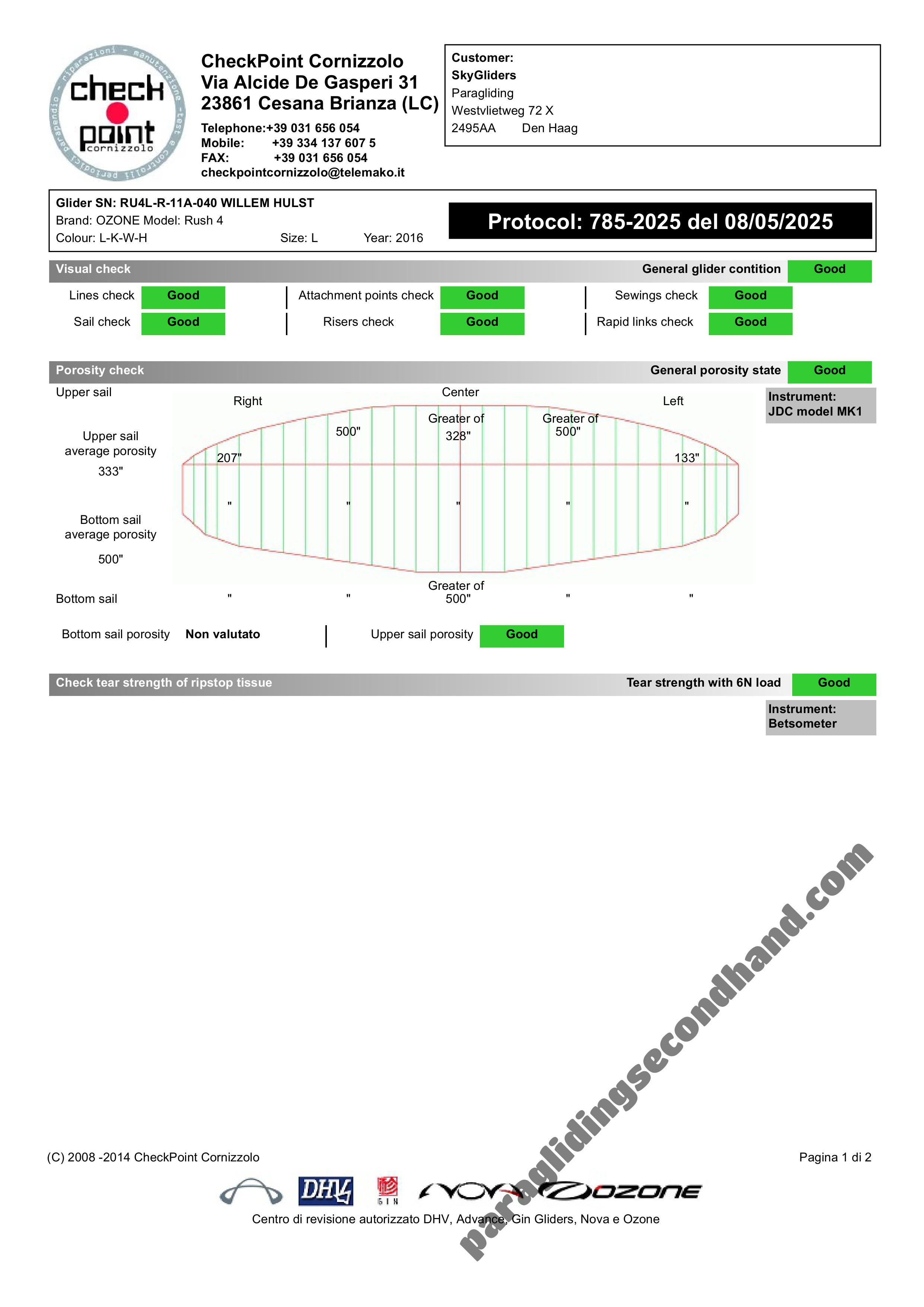 Ozone Rush 4, L, 2016, (95-115kg), 200h