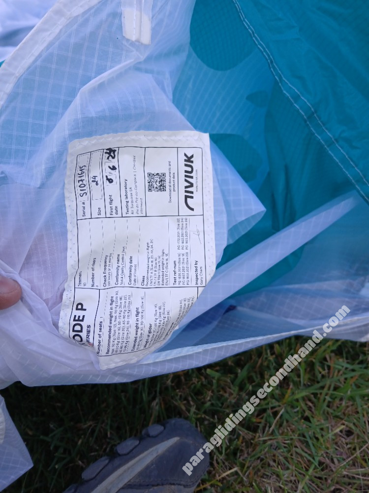 Niviuk Kode P, 24, 2024, (70-95kg), 30h