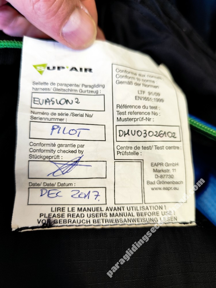 Supair EVASION 2, XL, 2017