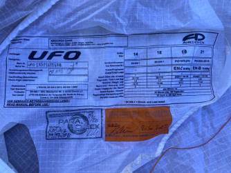 Air Design UFO, 18, 2016, (60-120kg), 75h