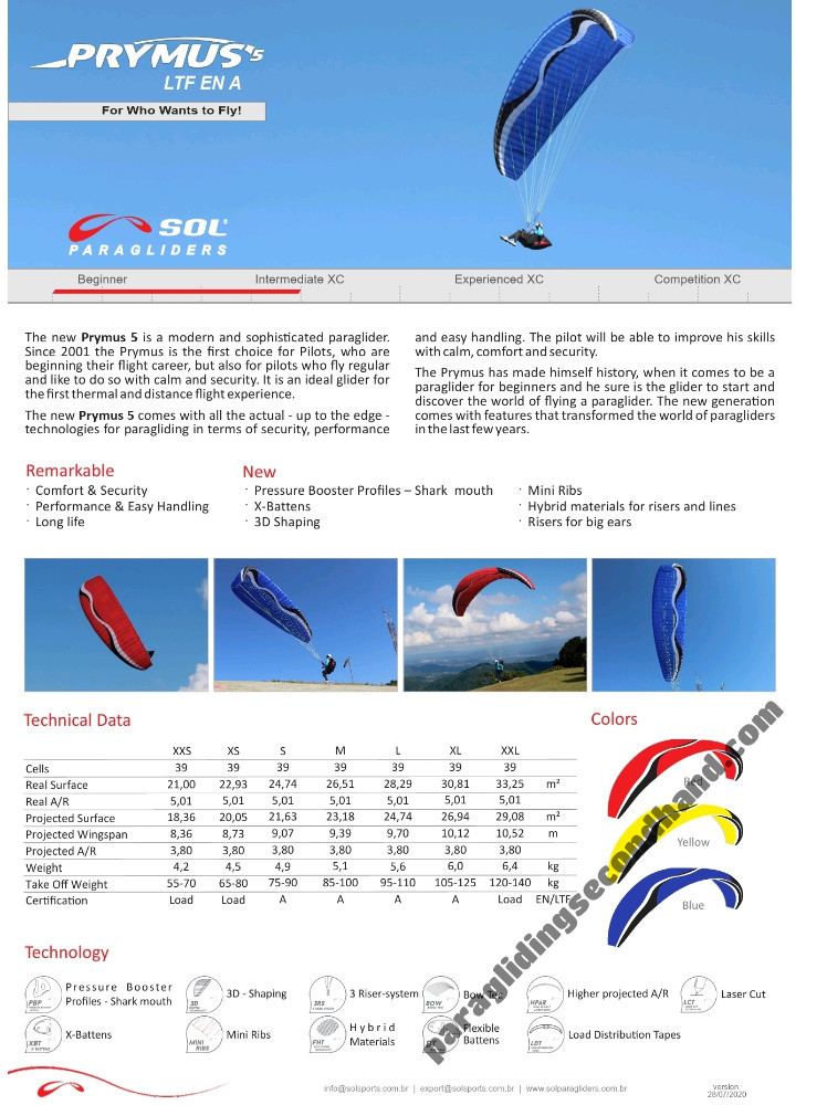 Sol Prymus 5, xxl, 2022, (120-140kg), 5h