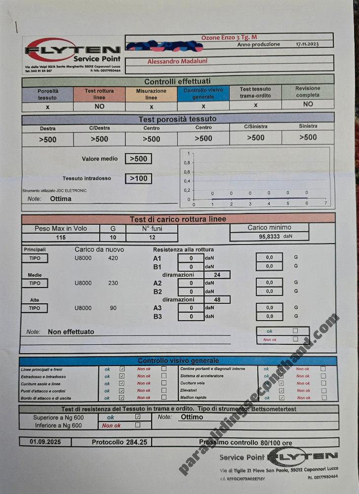 Ozone Enzo 3, M, 2023, (95-115kg), 160h