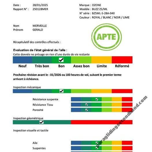 Ozone Buzz Z5, ML, 2017, (85-105kg), 55h