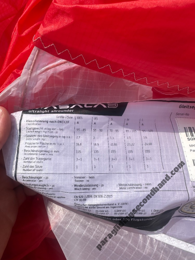 Skywalk Masala 3, s, 2019, (70-95kg), 30h