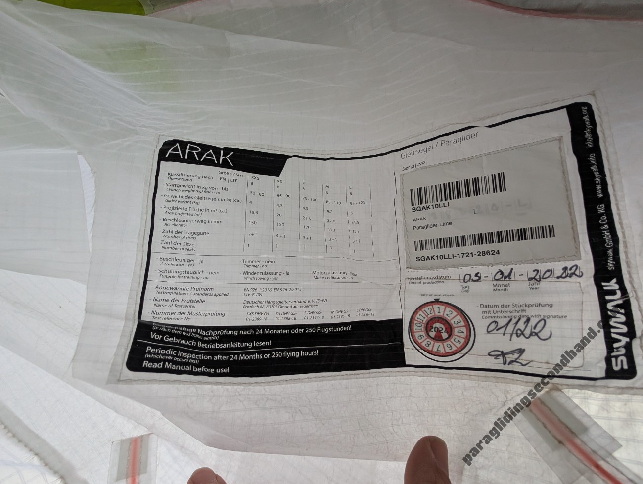 Skywalk Arak, Large, 2022, (100-120kg), 46h