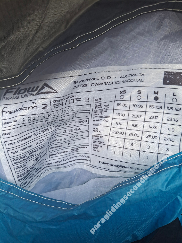 Flow Freedom 2, M, 2023, (85-105kg), 20h