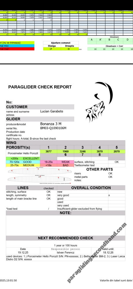 GIN Gliders Bonanza, L, 2024, (105-125kg), 110h