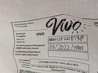 Air Design Vivo, Small, 2022, (72-92kg), 25h