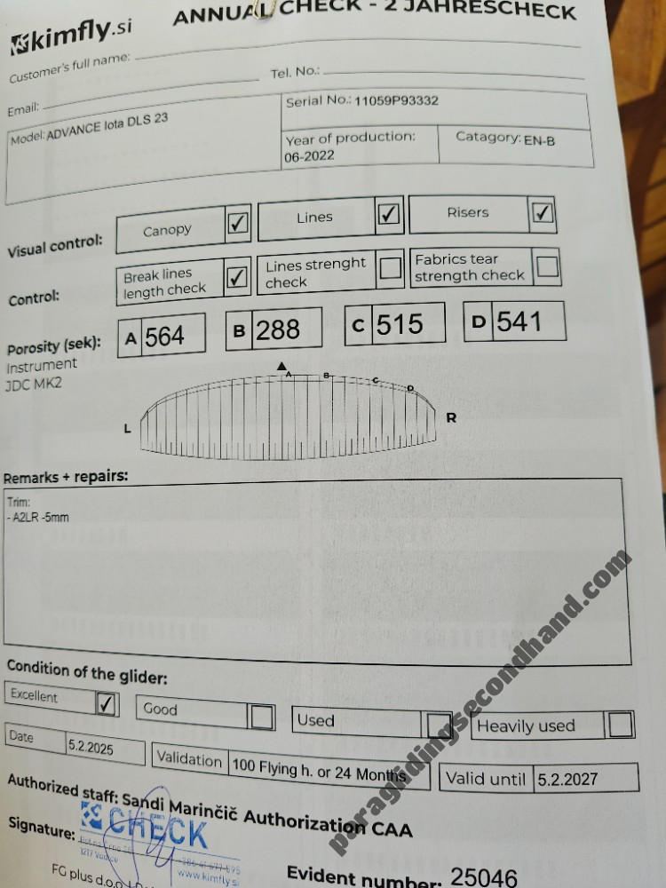 Advance IOTA DLS, S, 2023, (70-88kg), 20h