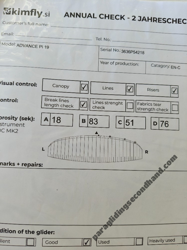 Advance Pi, S, 2012, (50-90kg), 150h