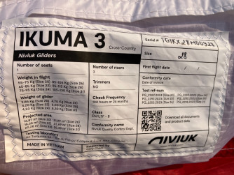 Niviuk IKUMA 3, L, 2025, (95-115kg), 20h